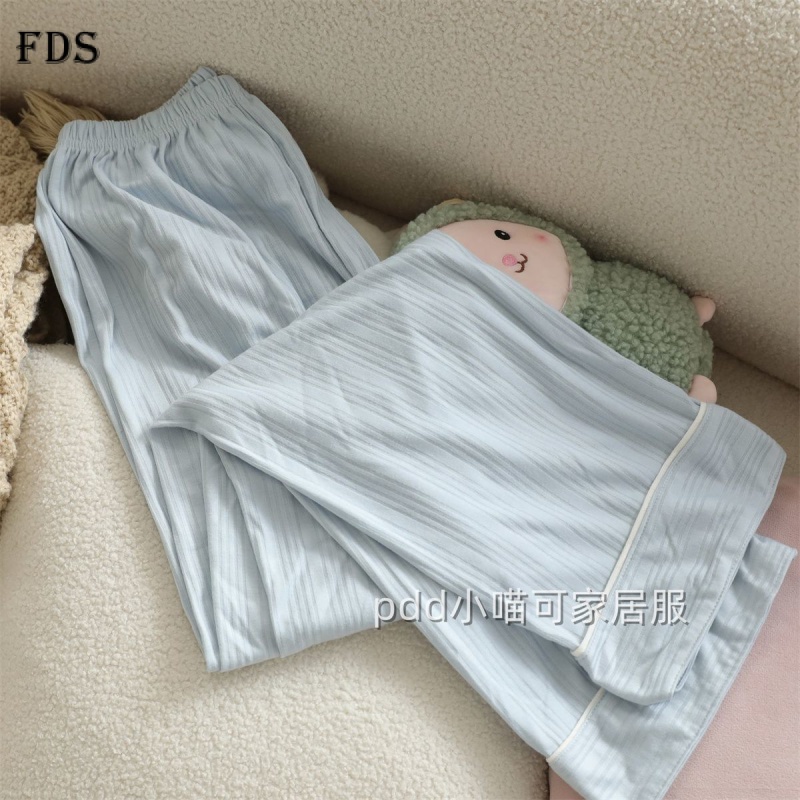 Fds Bộ Đồ Ngủ Tay Dài In Họa Tiết Thỏ Dễ Thương Phong Cách Nhật Bản / Hàn Quốc Thời Trang Xuân Thu Cho Nữ