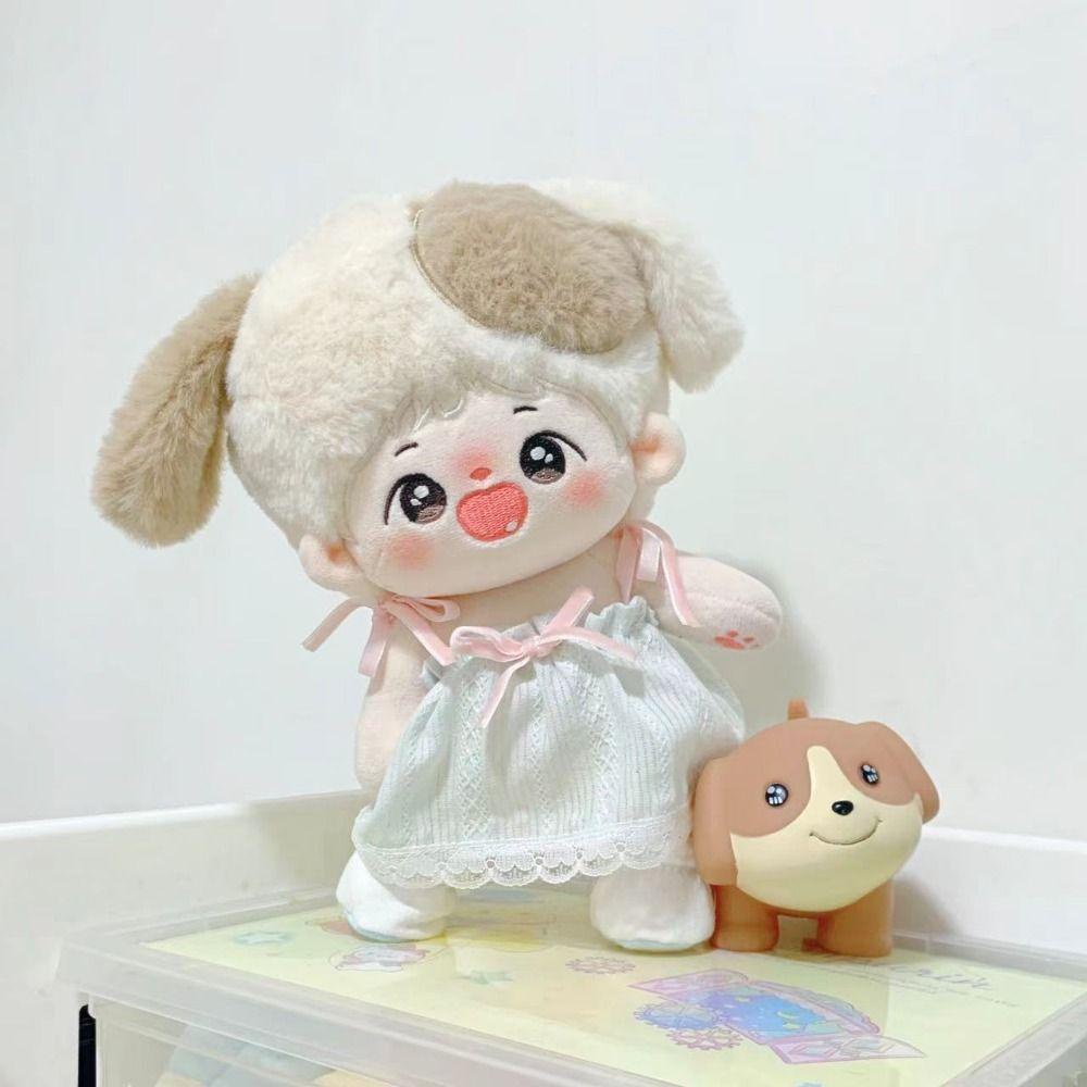 Búp Bê Vải cotton 20cm Tự Làm Đính Nơ Nhiều Màu Dễ Thương