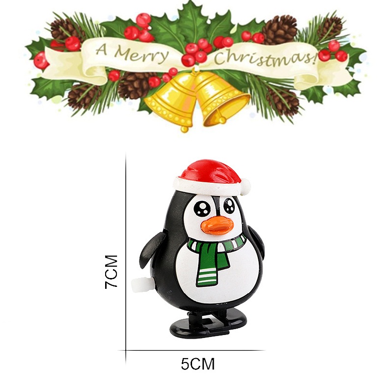 Christmas Mini Clockwork Toy for Kids Novelty Jumping Walking Wind Up Toys