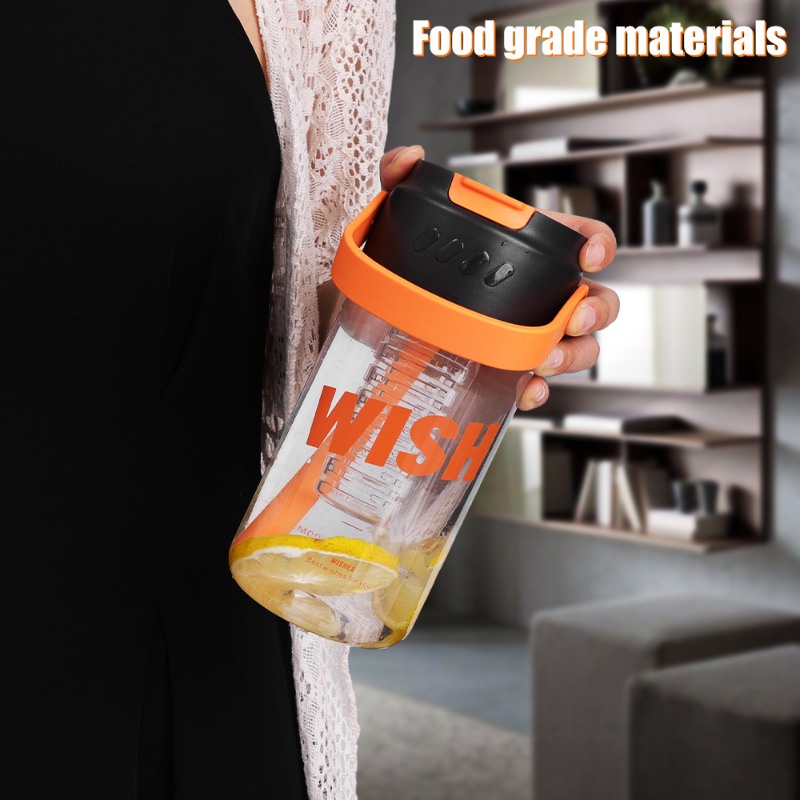 Bình Nước Thể Thao Dung Tích Lớn 600 / 800ml Có Tay Cầm Và Ống Hút Tiện Dụng