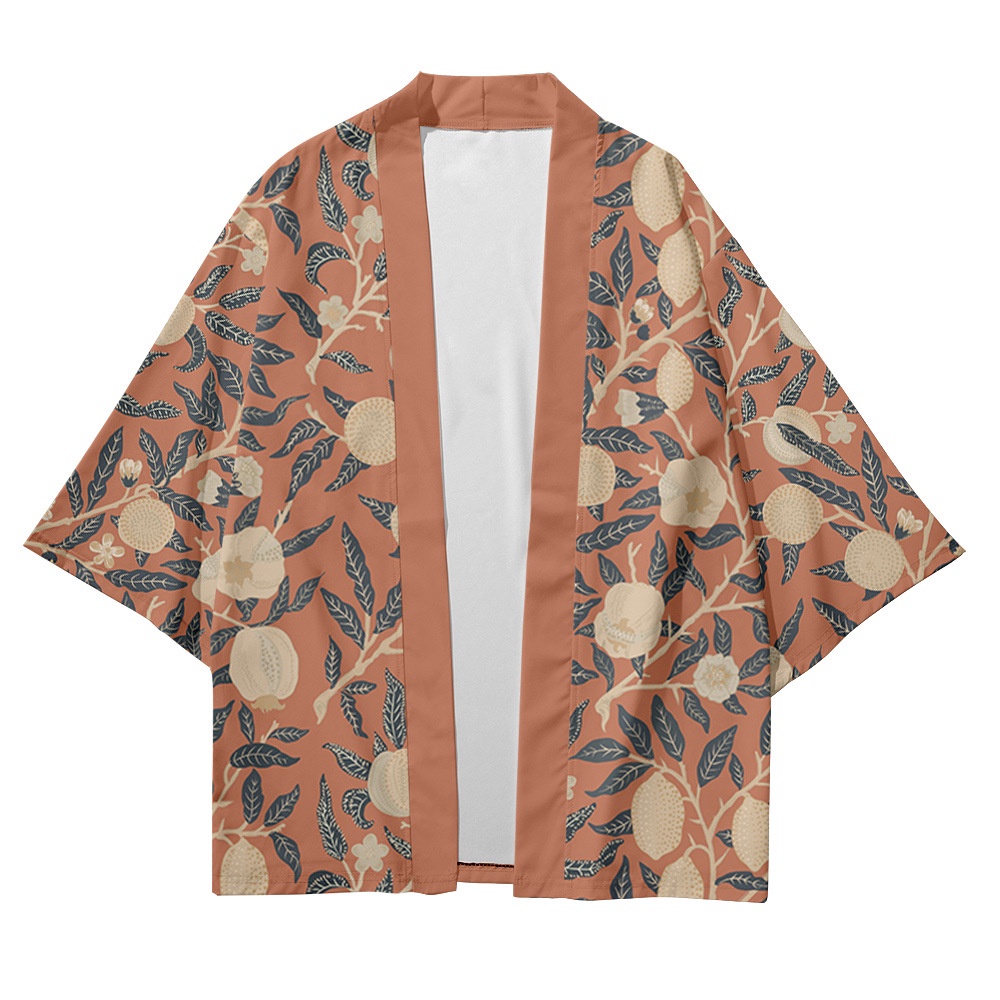 Áo kimono Truyền Thống Nhật Bản Họa Tiết Trái Cây Cho Nam Nữ
