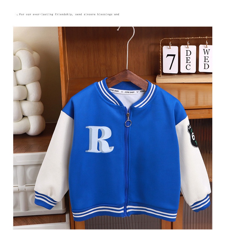 80-150cm Áo khoác trẻ em Áo khoác bóng chày Đồng phục mùa xuân Phong cách mùa thu Trẻ em Trung nhỏ Phong cách mới Thể thao Influencer Phong cách bé trai bé gái Áo