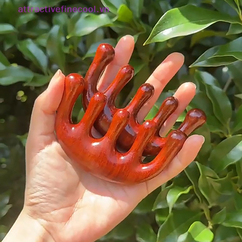 Acvn Lược Chải Tóc Xoăn Bằng Gỗ Đàn Hương Năm Ngón Chống Tĩnh Điện Chăm Sóc Sức Khỏe Cho Nữ