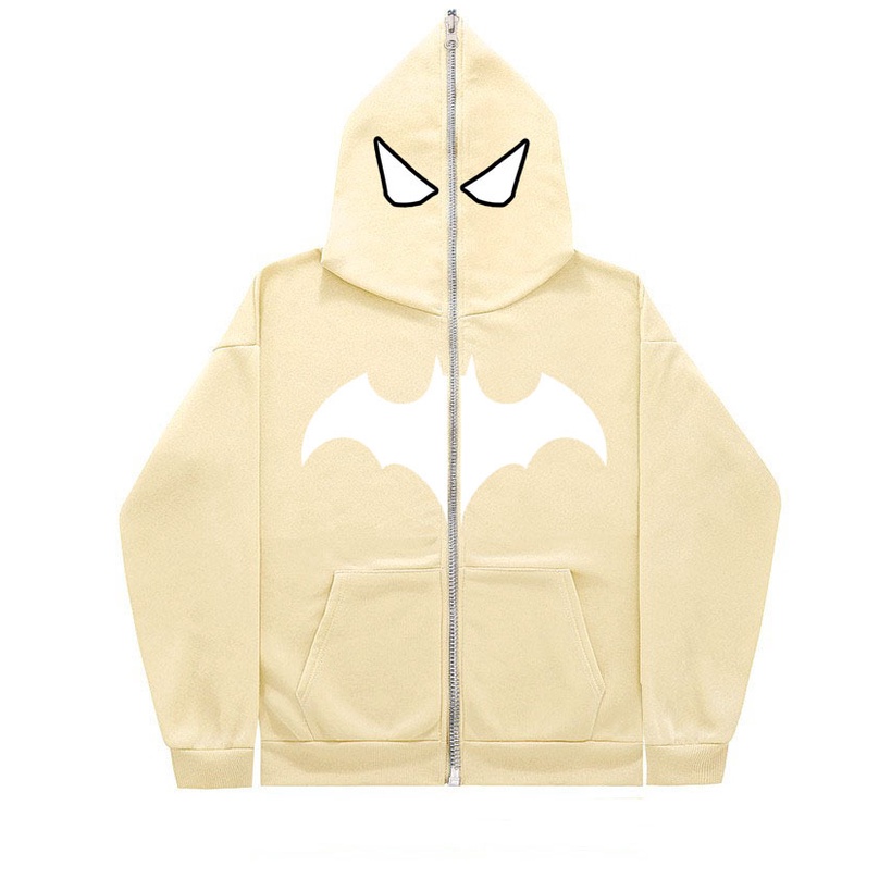 Áo Hoodie Có Khóa Kéo In Hình batman y2k Phong Cách gothic punk Cho Nam Nữ