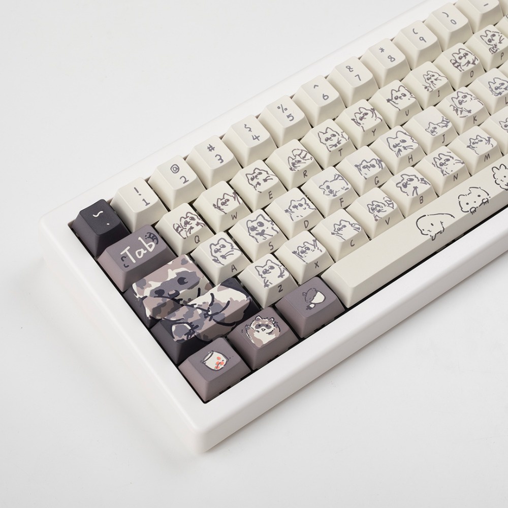 148 Phím Gấu Trúc Keycaps Cherry/MDA Profile Anime dễ thương PBT Dye Sub Bàn Phím Cơ Keycap