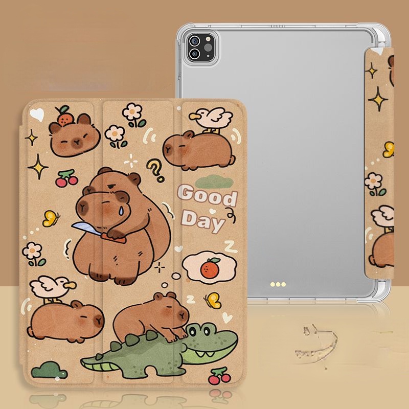 Ốp Máy Tính Bảng Silicon Trong Suốt Hoạt Hình Dễ Thương Cho ipad air 5 gen9 gen8 gen7 pro11 air 3 gen5 gen6 gen10 mini 4 5 ipad