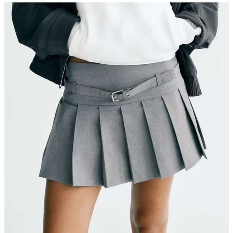 Zara Quần Short Giả Váy Xếp Ly Lưng Vừa Thời Trang Mùa Thu 234391506 3067518