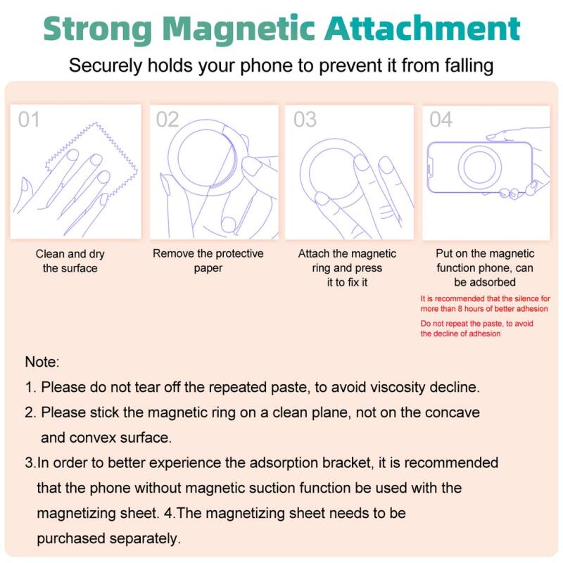 Giá Đỡ Điện Thoại Bằng Hợp Kim Kẽm Siêu Mỏng Có Nam Châm Gắn Tường / Xe Hơi Cho ip 14 13 12
