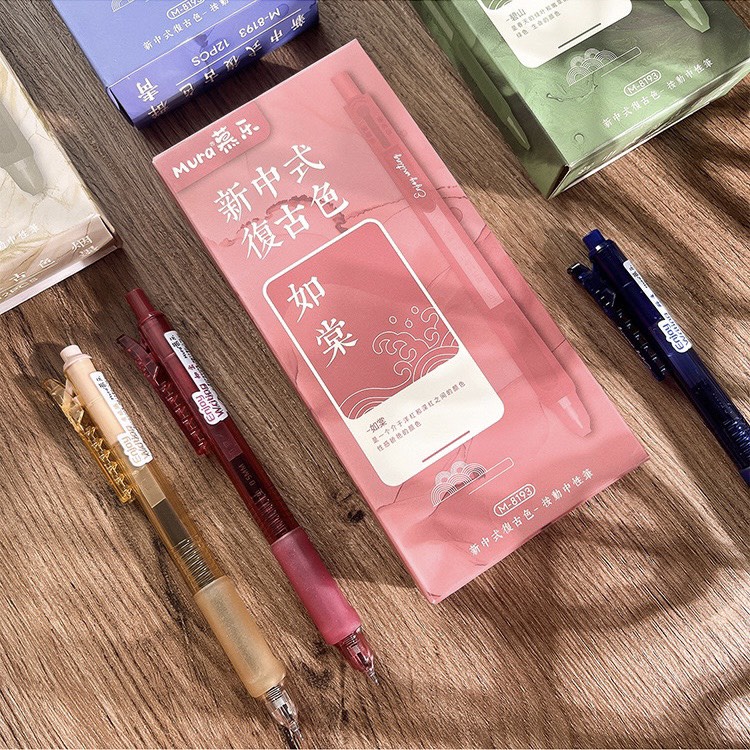 Bút Gel Màu MURA ngòi 0.5mm, M-8193; có đệm tay, mực êm