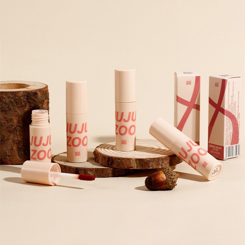Son bóng Lip Gloss Cải thiện làn da Sản phẩm chăm sóc môi Son môi lâu trôi Son môi nhung Dễ lên màu Mỹ phẩm Matte Lip Gloss Lâu trôi ღ COD