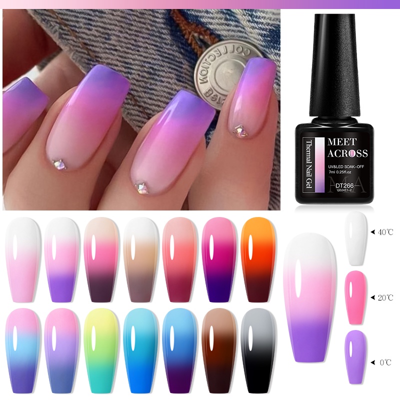 Sơn Móng Tay Gel Đổi Màu MTSSII MEET ACROSS 3 Màu Sắc Thời Trang Mùa Đông 7ml