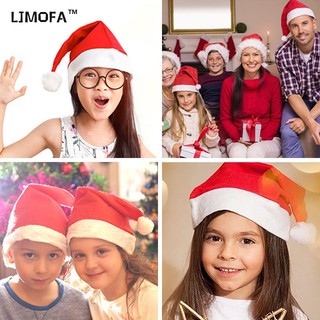 Ljmofa Mũ Ông Già Noel Dày Dặn Thời Trang Giáng Sinh Cho Trẻ Em Và Người Lớn