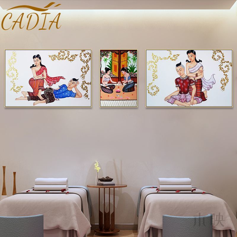 Hàng Mới Về Mới Tranh Sơn Dầu Treo Tường Trang Trí Phòng Khách Phong Cách Thái Lan