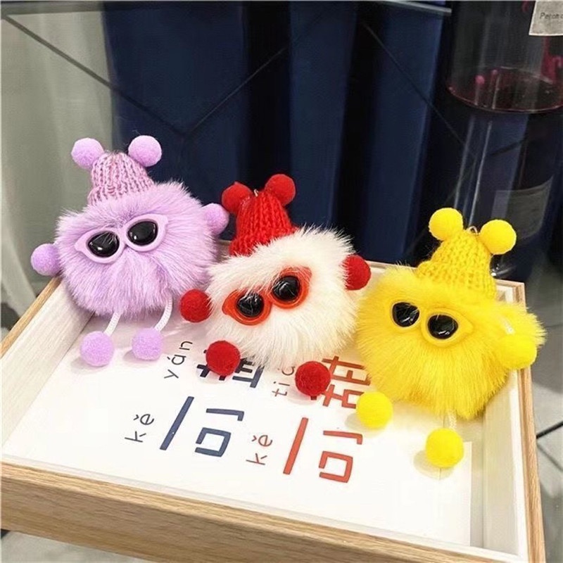 Móc Khóa Búp Bê Hoạt Hình Nhồi Bông Đáng Yêu Sáng Tạo