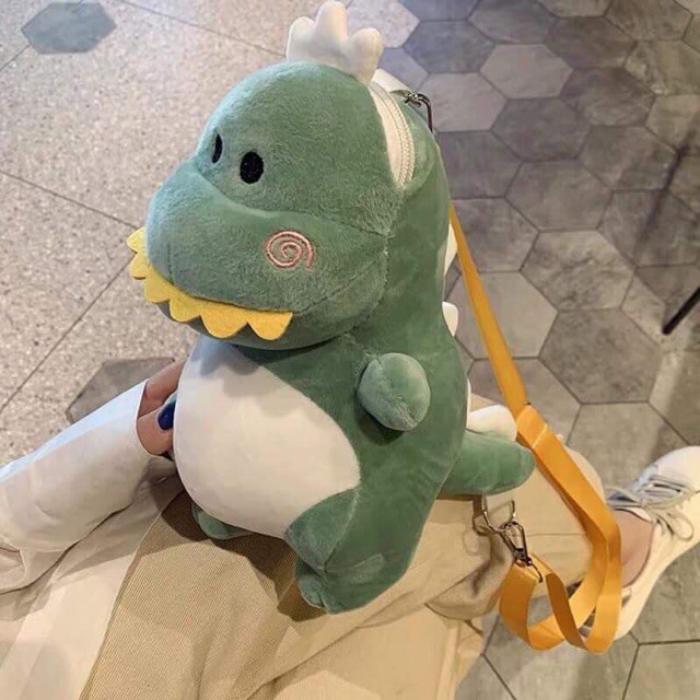 PVN60242 Túi đeo chéo hình thú bông khủng long siêu đáng yêu T2