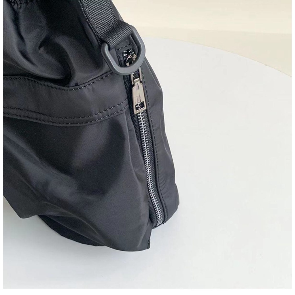 Túi Đeo Vai Bằng nylon Có Dây Rút Phong Cách dongdaemun Thời Trang Hàn Quốc