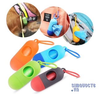 [Có móc treo] Combo Hộp đựng và Túi đựng rác vệ sinh dọn phân cho chó mèo tiện lợi khi mang thú cưng đi dạo