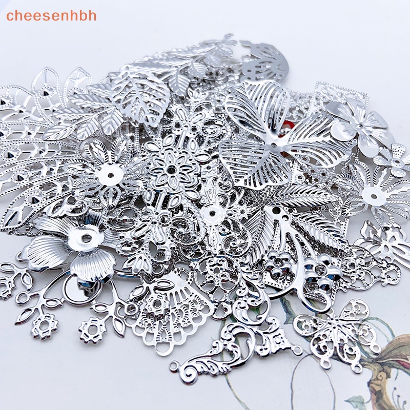 Bộ 50g Hạt Kim Loại Hình Hoa Lá Dùng Làm Trang Sức diy vn