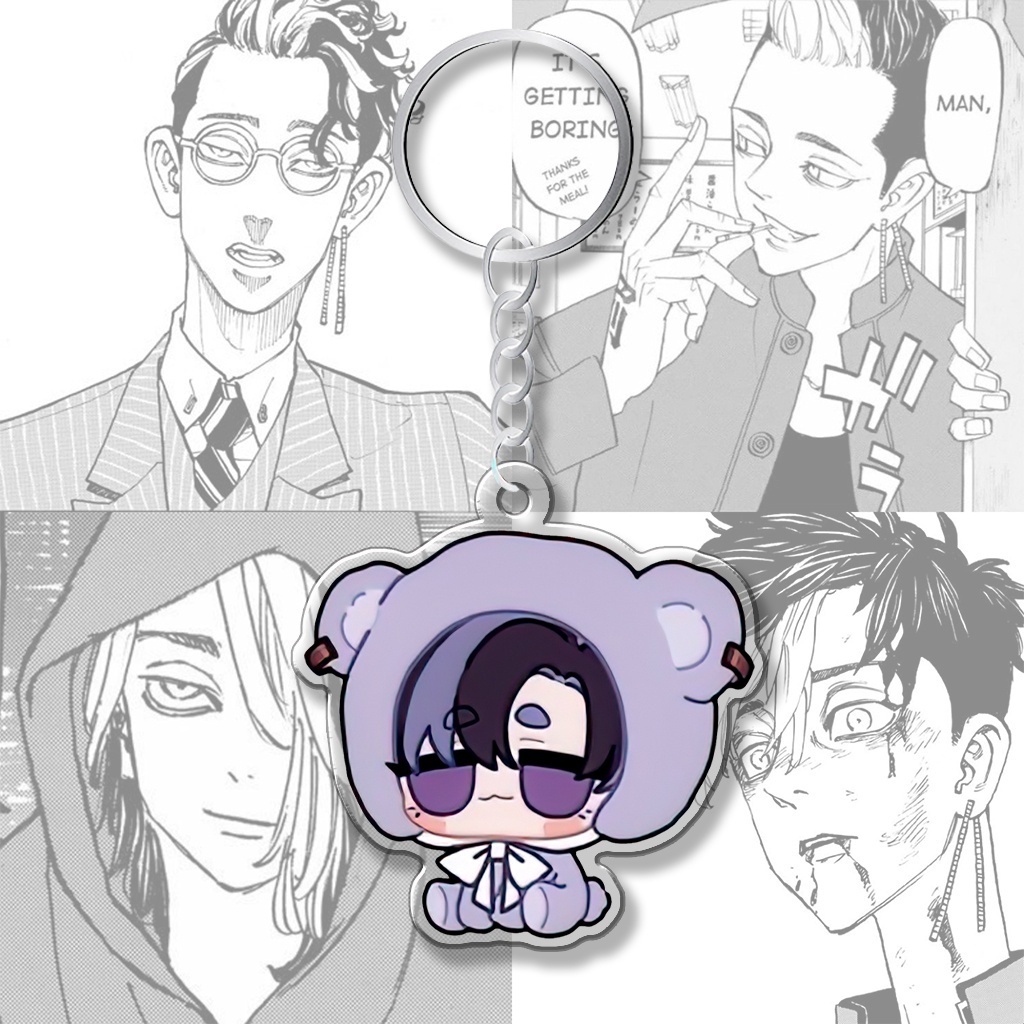 Móc khóa Tokyo Revengers Chibi Gấu bông dễ thương nhân vật Mikey Izana Ran Rindou Takemichi Draken