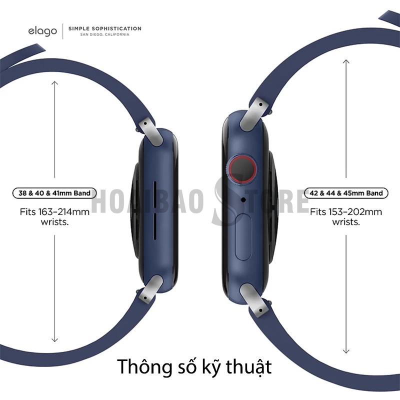 Dây Đeo Cho Apple Watch 38/40/41mm & 42/44/45mm Elago Sport Strap thiết kế năng động, thoải mái