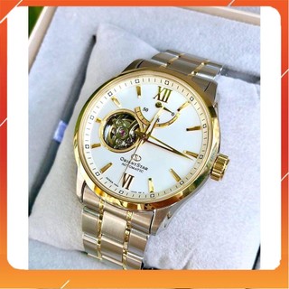 Đồng hồ nam chính hãng Orient Star Open heart Demi Gold RE - máy Automatic - Kính Sapphire nguyên khối Chính Hãng