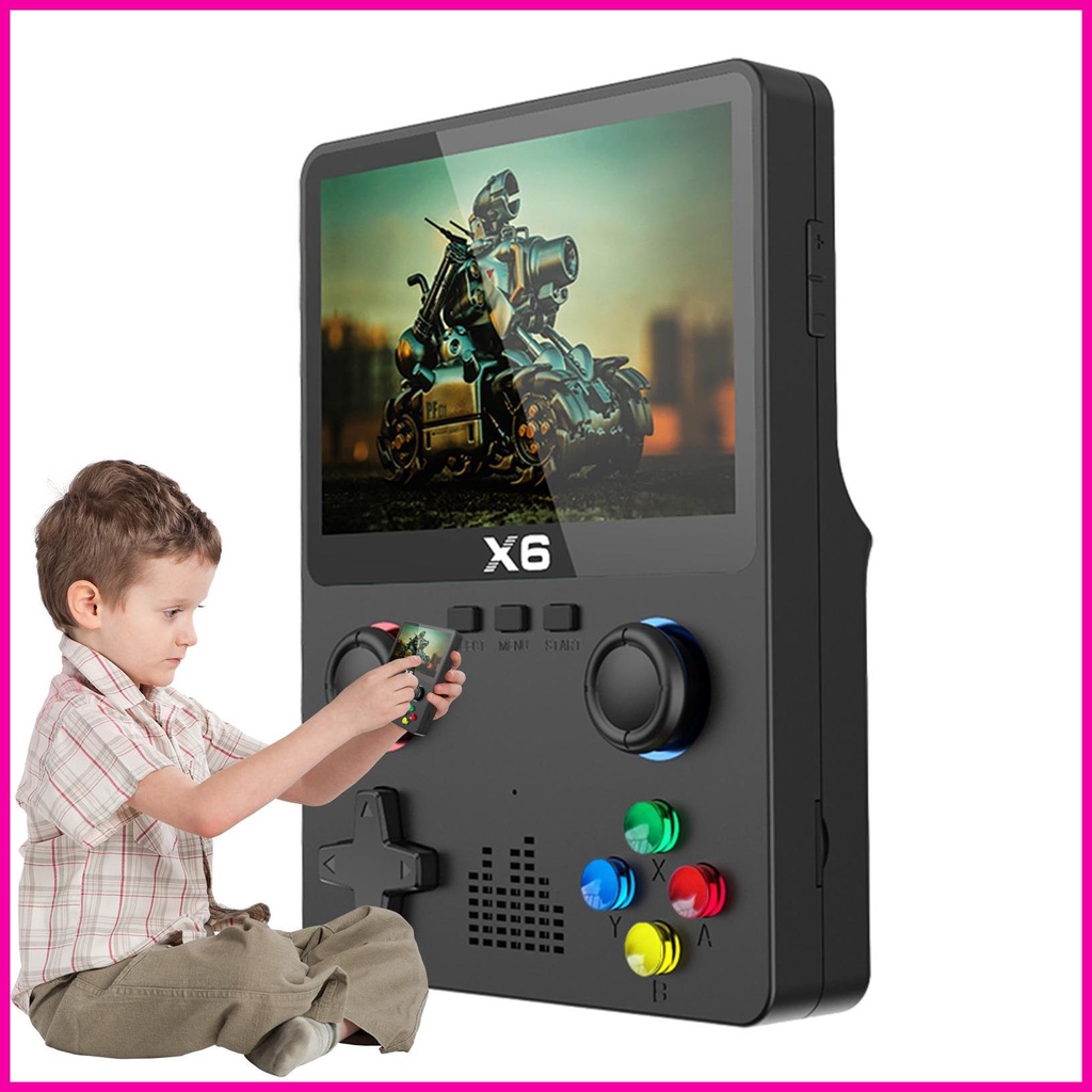 Máy Chơi game Cầm Tay Màn Hình 3.5inch ips Kép 11 Vị Trí Tắt / Mở Điều Khiển video Mới x6