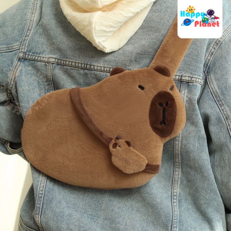 Tiktok capybara merchandise capybara Nhồi Bông Đeo Chéo Ngực Đa Năng Hình Búp Bê capybara Dễ Phối Đồ Làm Quà Tặng Cho Bạn Gái