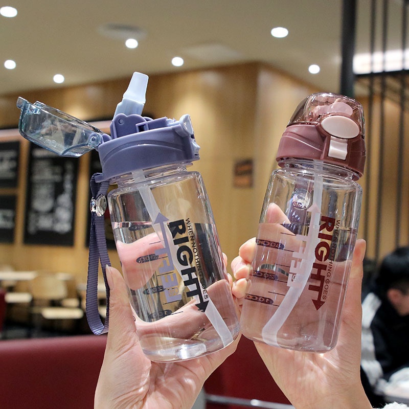 Bình Lắc Thể Thao 550ml Không bpa Có Ống Hút Tiện Dụng Màu Sắc