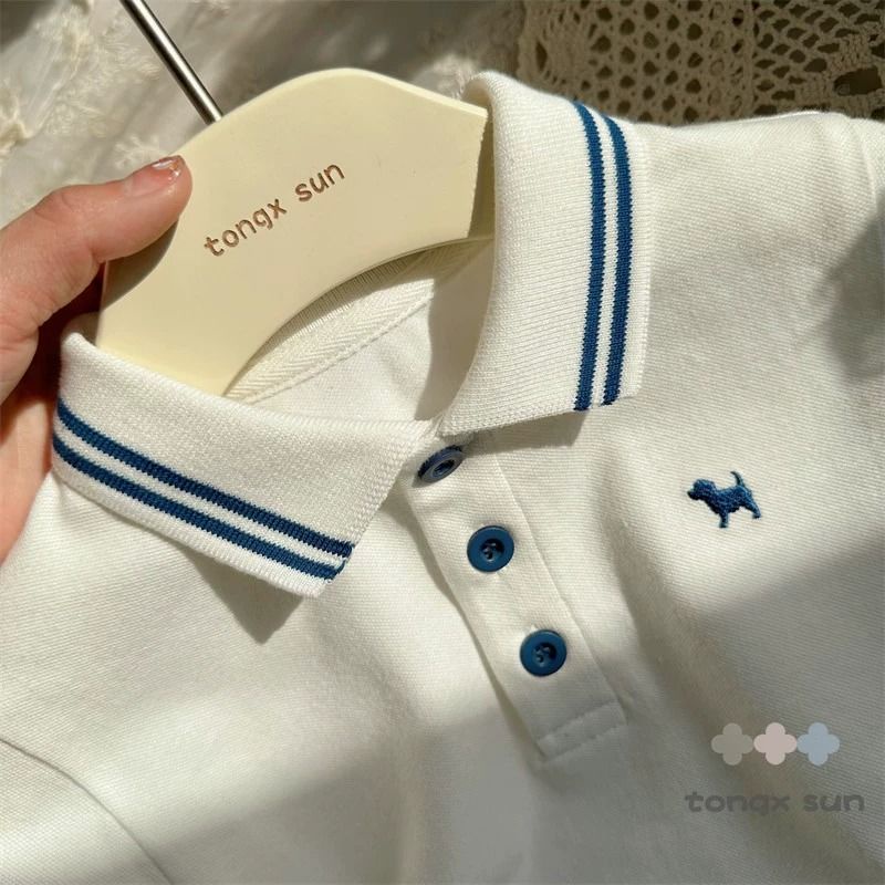 Áo polo Tay Dài Dáng Rộng Thời Trang Xuân Thu 2023 Cho Bé Trai