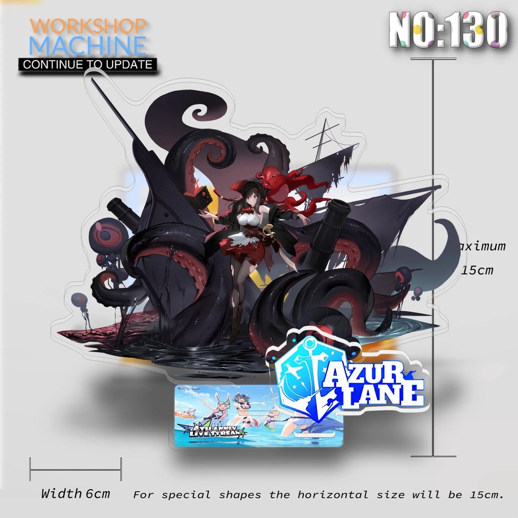 Mô hình Standee Azur Lane P2 Anime Characters Acrylic Game 2 Phụ kiện trang trí để bàn góc học tập