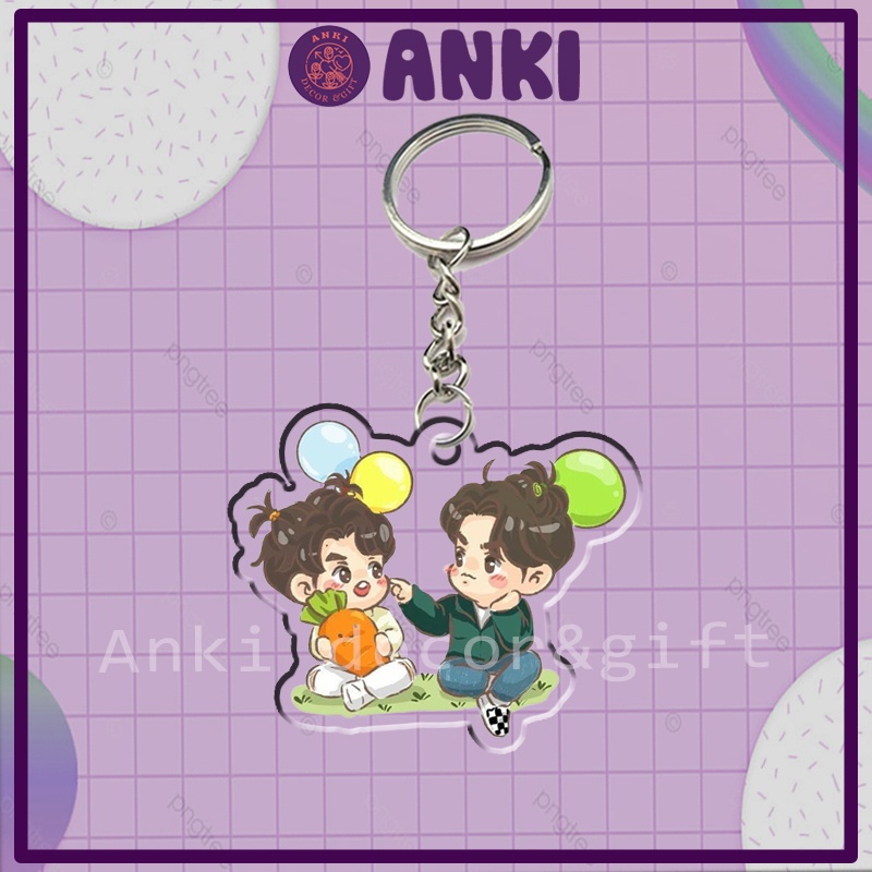 Keychain, móc khóa chibi BRIGHTWIN, móc khóa mica trong suốt, quà tặng sưu tập, quà tặng ý nghĩa, hình nhân vật