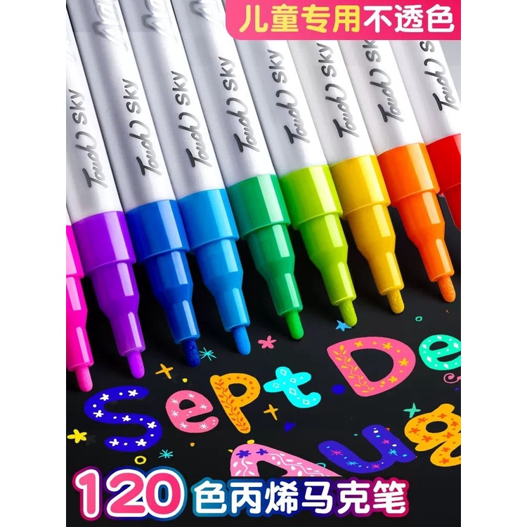 Bộ Bút Màu Nước acrylic Không Độc Hại Có Thể Giặt Được Cho Học Sinh Mẫu Giáo fv1w