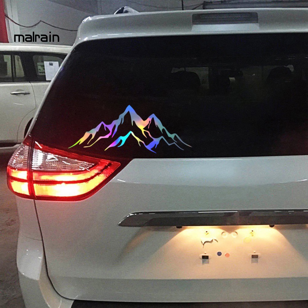 Sticker vinyl Dán Trang Trí Xe Hơi Họa Tiết Ngọn Núi Nhiều Màu Sắc