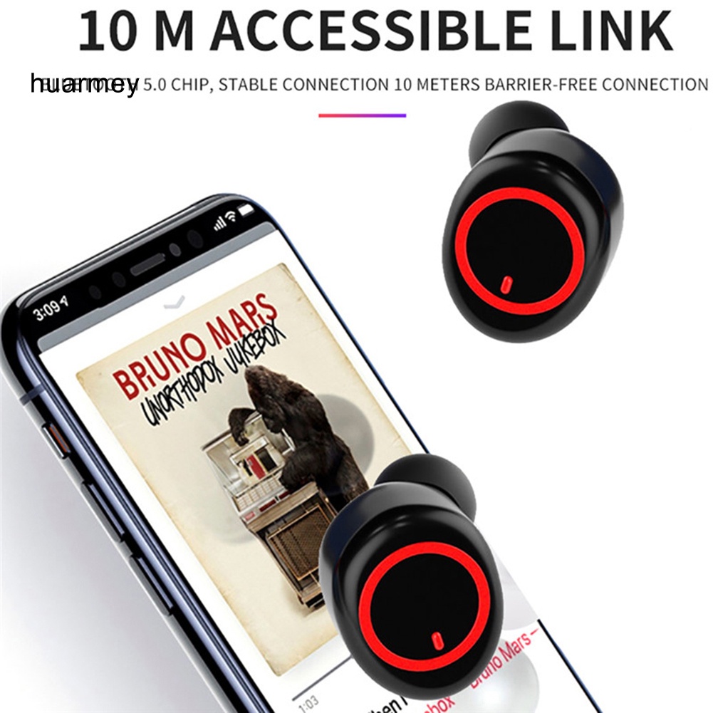 Tai Nghe Thể Thao huarmey Kết Nối bluetooth 50 Không Dây Âm Thanh hifi stereo Với Hộp Sạc