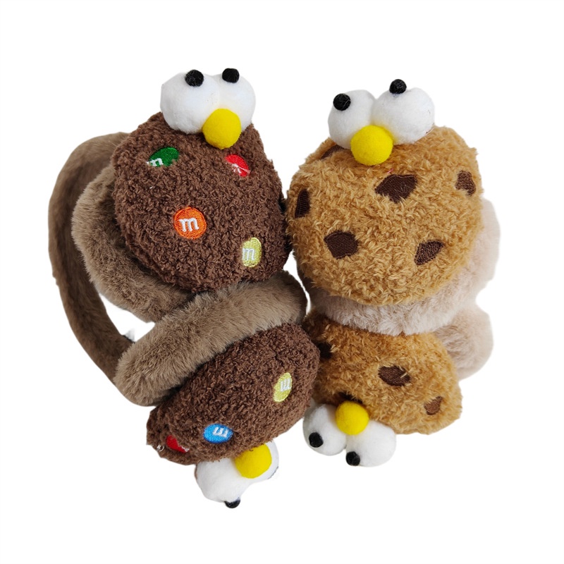 1 Bịt Tai Giữ Ấm Chống Lạnh Hình Bánh Quy Hoạt Hình Sáng Tạo Vui Nhộn Cho Bé