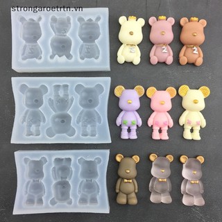 Khuôn silicone làm kẹo / sô cô la hình gấu thắt nơ