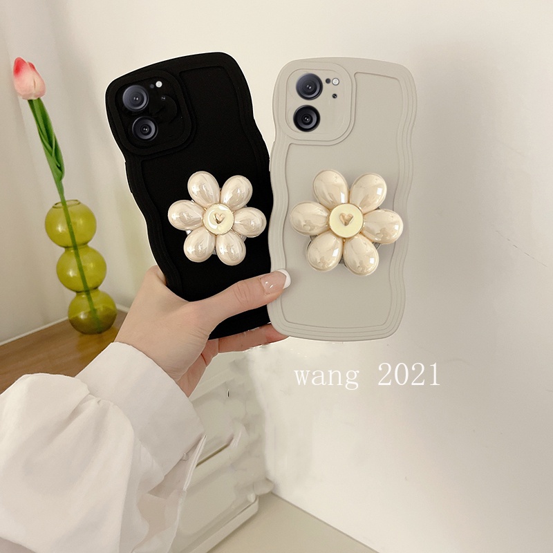 Ốp Điện Thoại Mềm Có Giá Đỡ Hình Cánh Hoa Trắng Cho xiaomi 13t xiaomi 13t pro 5g xiaomi 13t pro 5g