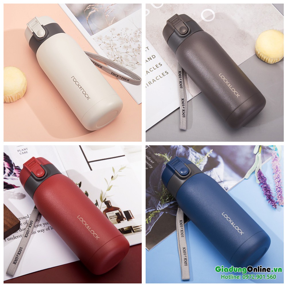 Bình giữ nhiệt LocknLock CHUBBY One Touch LHC3233 370ml - Chính hãng - SSHOP OFFICIAL