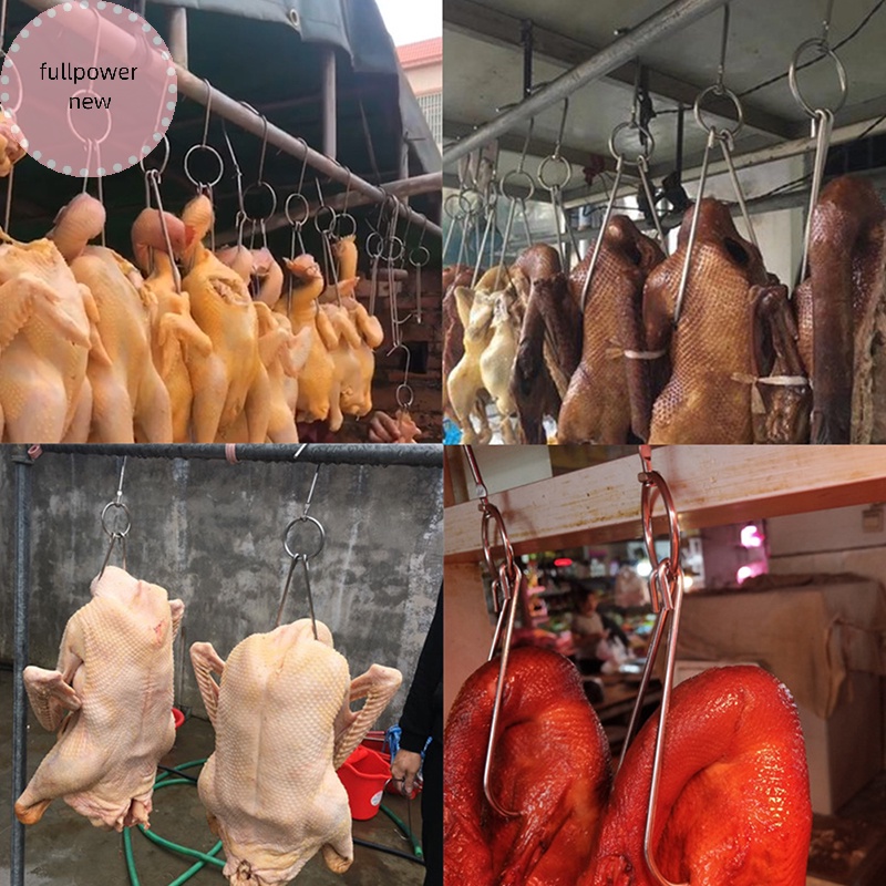 Móc Treo Đồ Hình Vịt butcher Bằng Thép Không Gỉ Giúp Khô Thịt Nhanh
