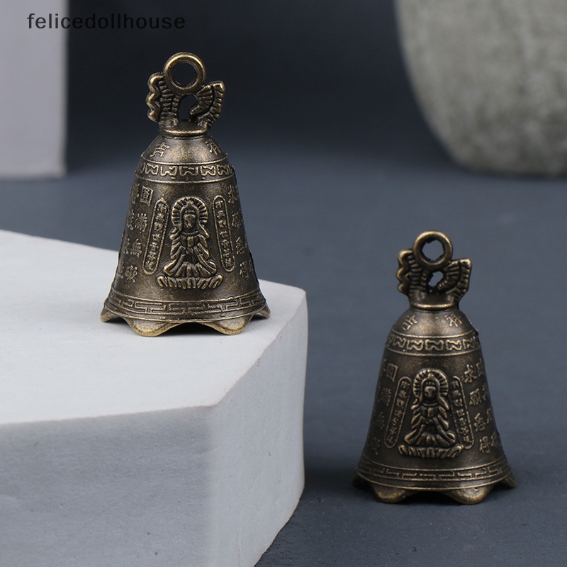Set 2 Chuông Gió mini Bằng Đồng Phong Cách Phật Giáo retro Trang Trí Sân Vườn / Nhà Cửa
