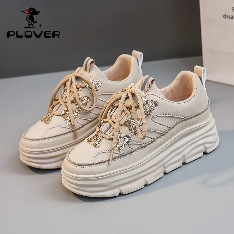 Giày Thể Thao Đế Dày 7cm Màu Trắng Phong Cách Mới 2023