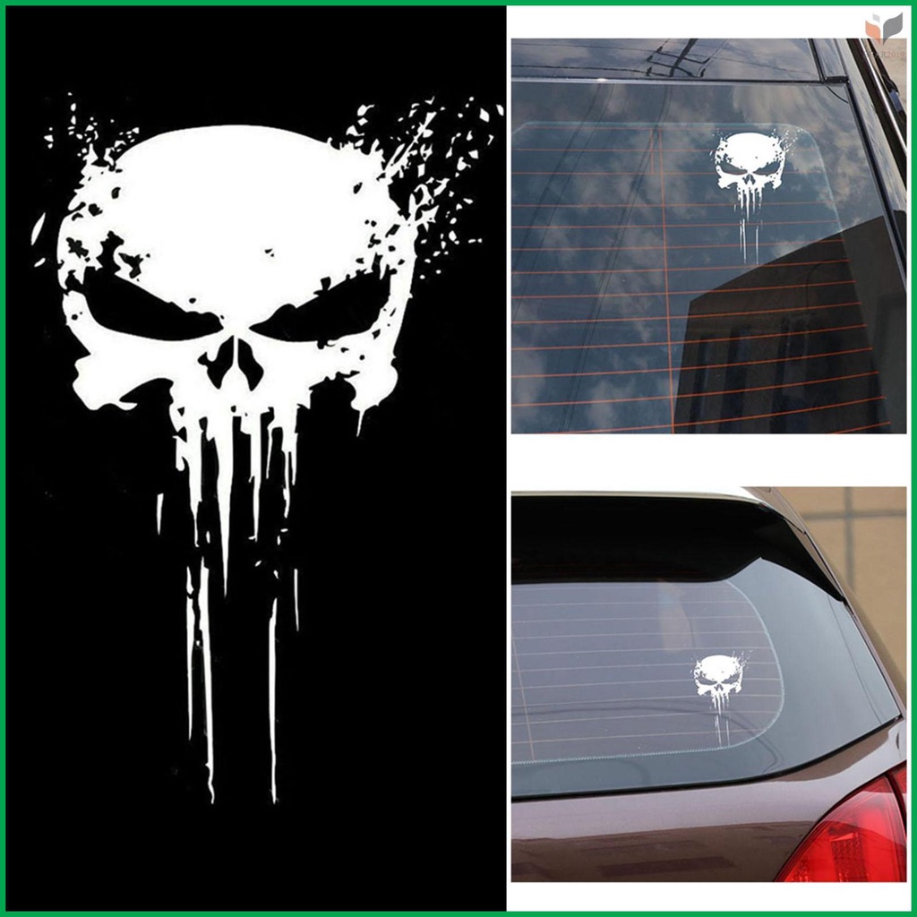 Durable Punisher Skull Car Decals Stickers - Motorcycles Decoration - Long-lasting Vinyl Sticker