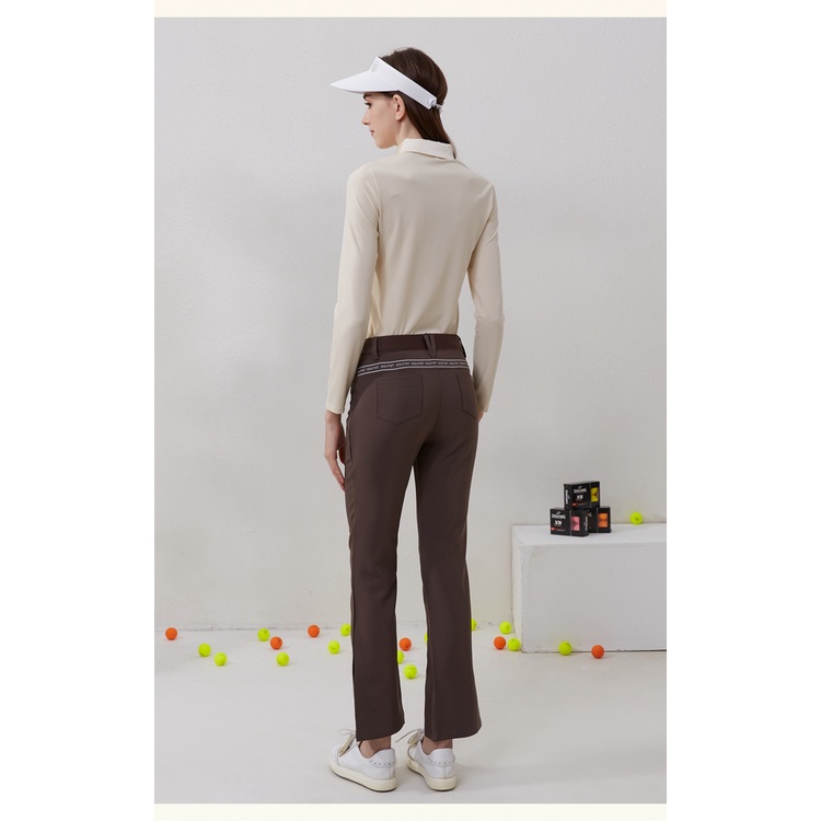 Quần Dài Ống Loe Lưng Thun Co Giãn Tốt Thời Trang Xuân Thu Cho Nữ Chơi golf ca7l