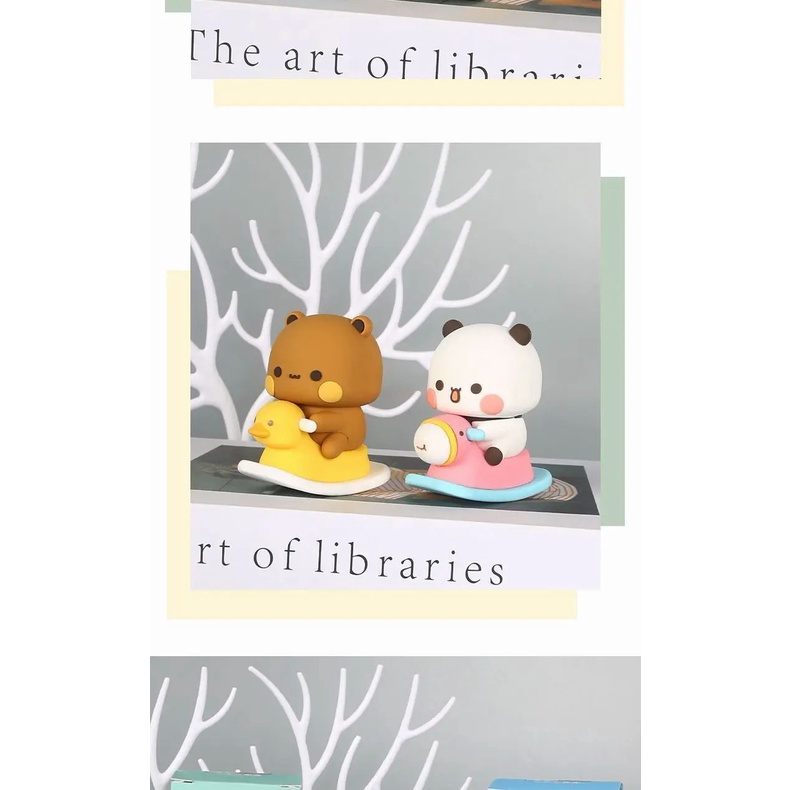 Yier and Bubbu mitao Đồ trang trí Gấu Trúc Đồ Chơi Đáng Yêu