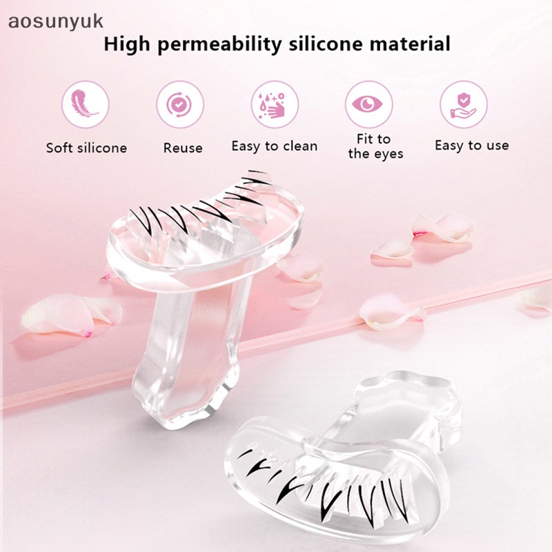 1 Cặp Dụng Cụ Đóng Dấu Lông Mi Giả Bằng silicone Tự Nhiên Dễ Sử Dụng Cho Người Mới Bắt Đầu