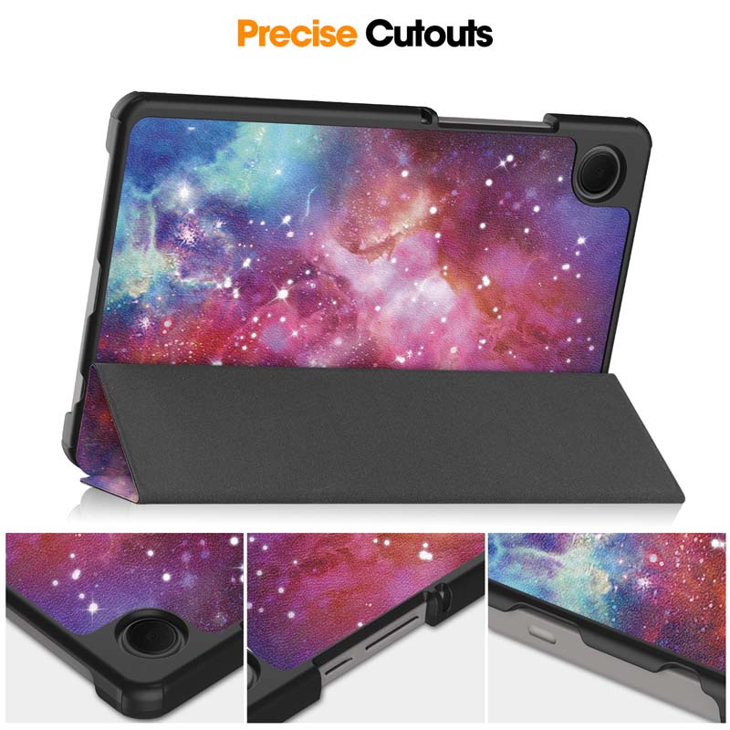 Pu Bao Da Máy Tính Bảng Sành Điệu Cho Samsung Galaxy Tab A9 SM-X115 X110 case Galaxytaba 9 8.7 inch cover Giá Đỡ