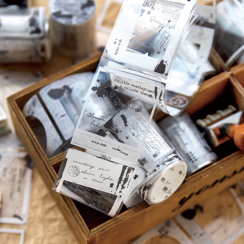 Băng Keo pet washi 50mm * 2m Phong Cách vintage