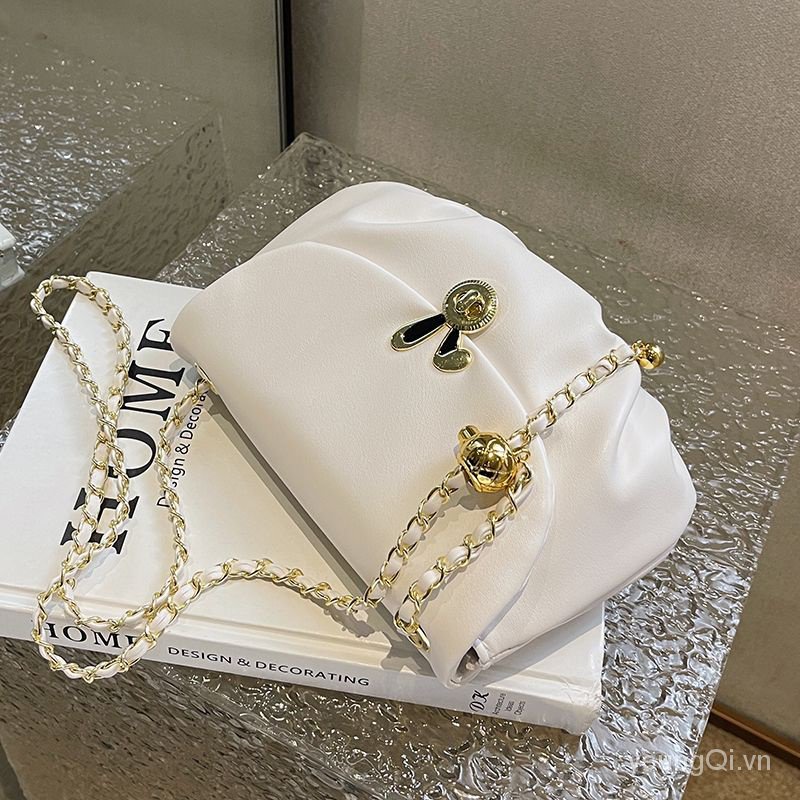 Túi Đeo Vai Phối Dây Xích Thời Trang 2023 Phong Cách niche Mới Mẻ Dễ Phối Đồ Cho Nữ