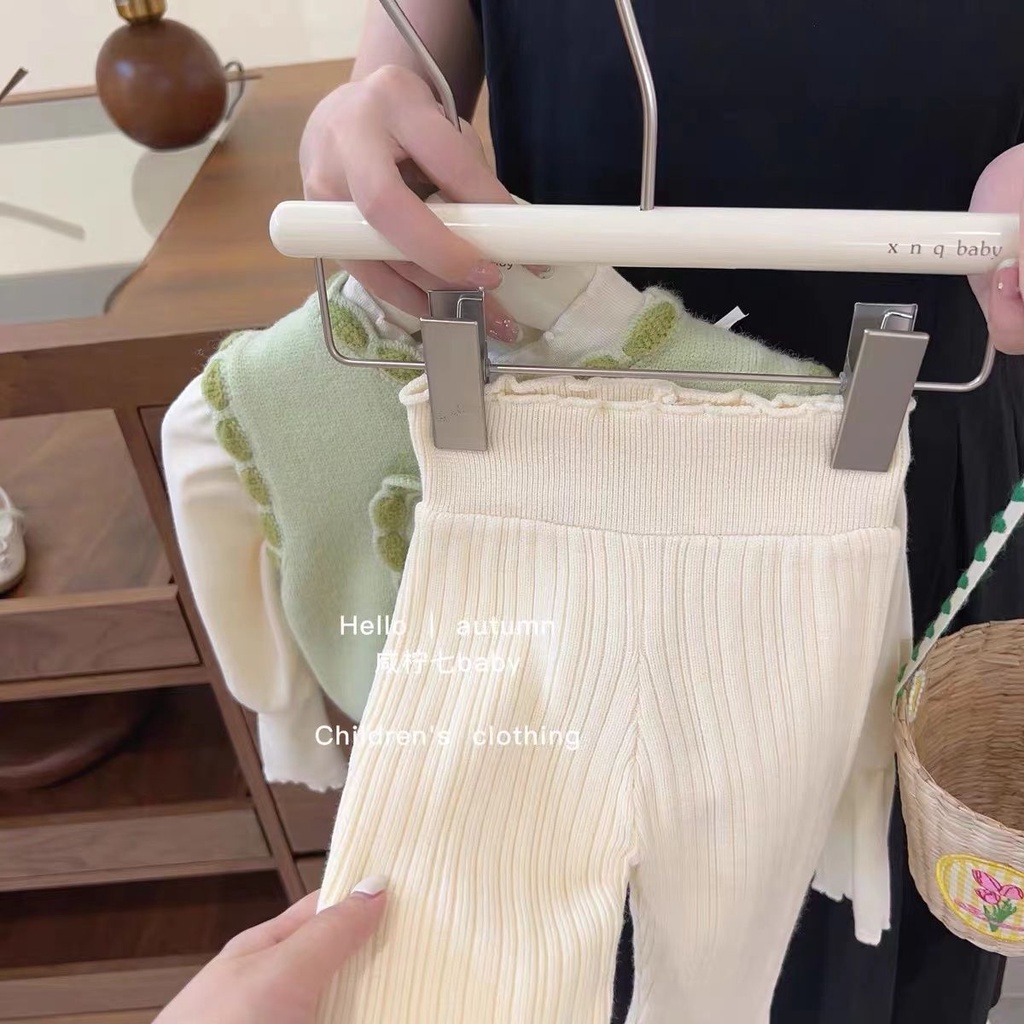 Áo Len Không Tay Ấm Áp Thời Trang Mùa Thu Phong Cách Hàn Quốc Cho Bé Gái