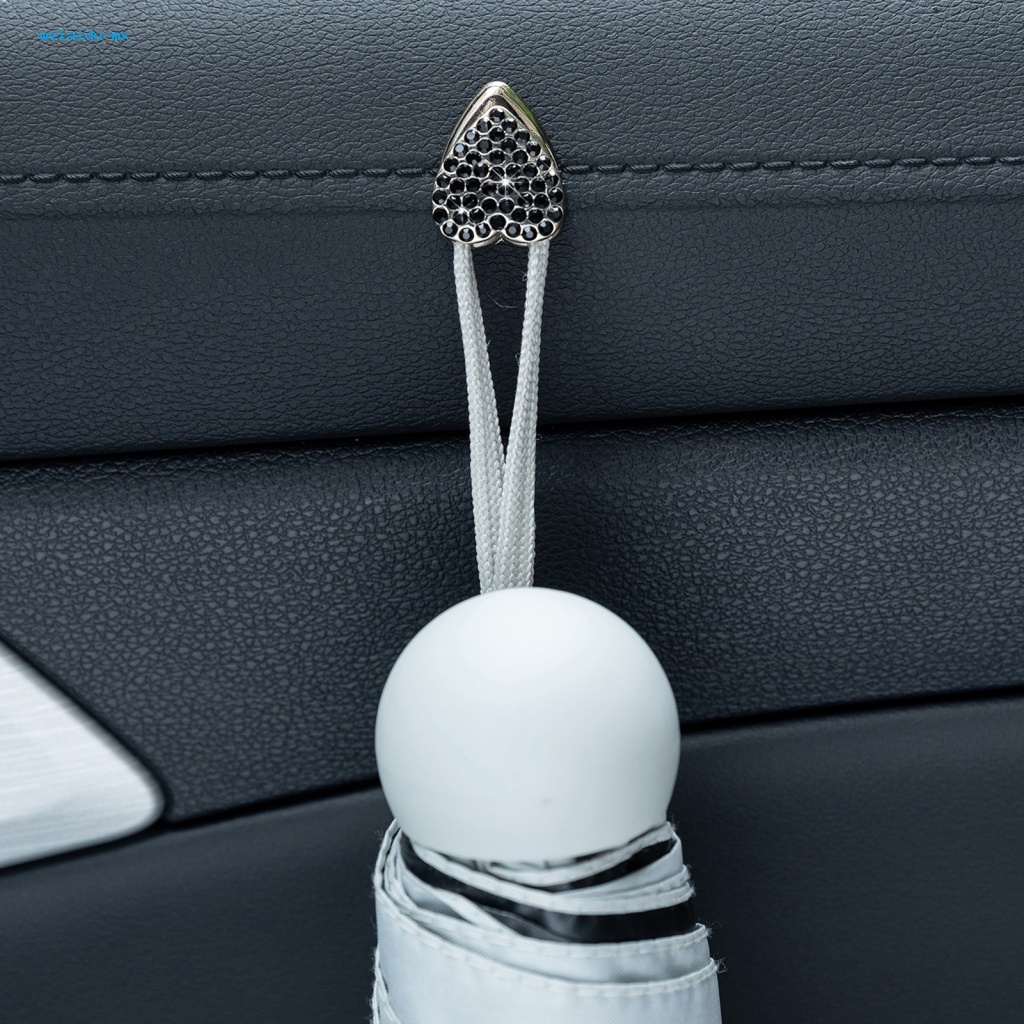 Weiaidu Móc Treo Dây Cáp Sạc Xe Hơi Hình Trái Tim Đính Đá Lấp Lánh mini Sành Điệu